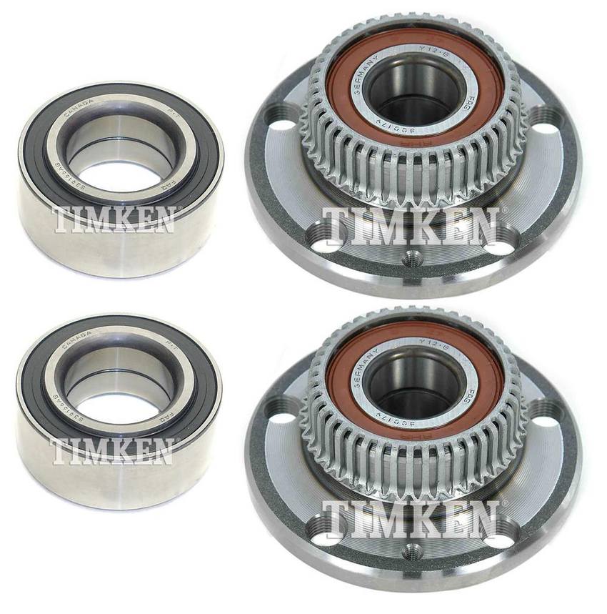 VW Wheel Bearing and Hub Assembly Kit - Front and Rear 357498625B - Timken 2885220KIT